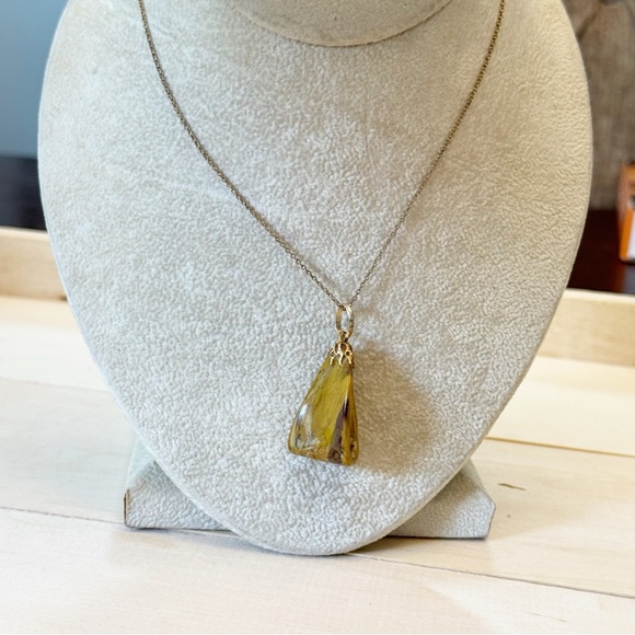 Vintage Jasper 1-20 12KT GF Gold Filled Pendant Necklace Signed CA - Picture 4 of 7